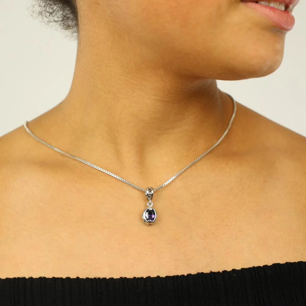 Sterling Silver Pendant with Cubic Zirconia
