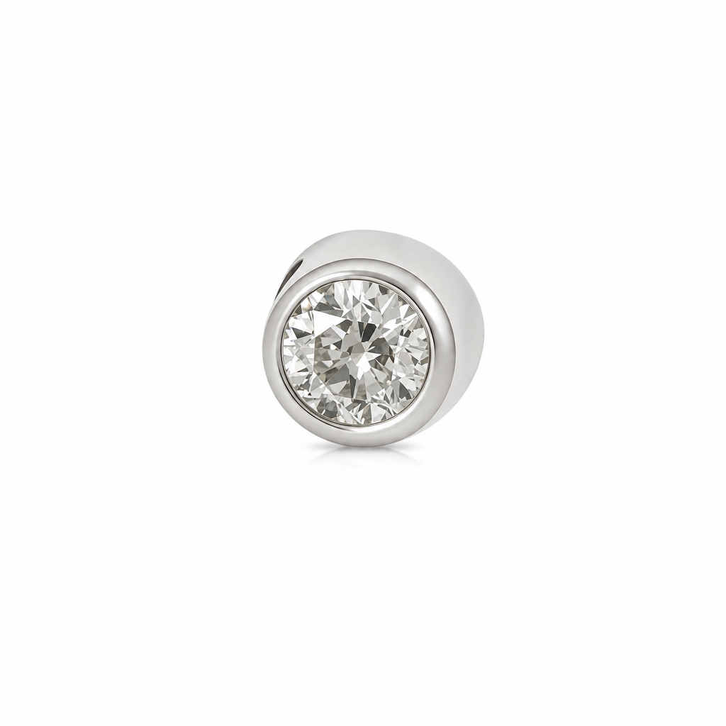 Pendentif en Or blanc 18k avec Diamant
