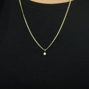 Pendentif en Or blanc 18k avec Zirconium