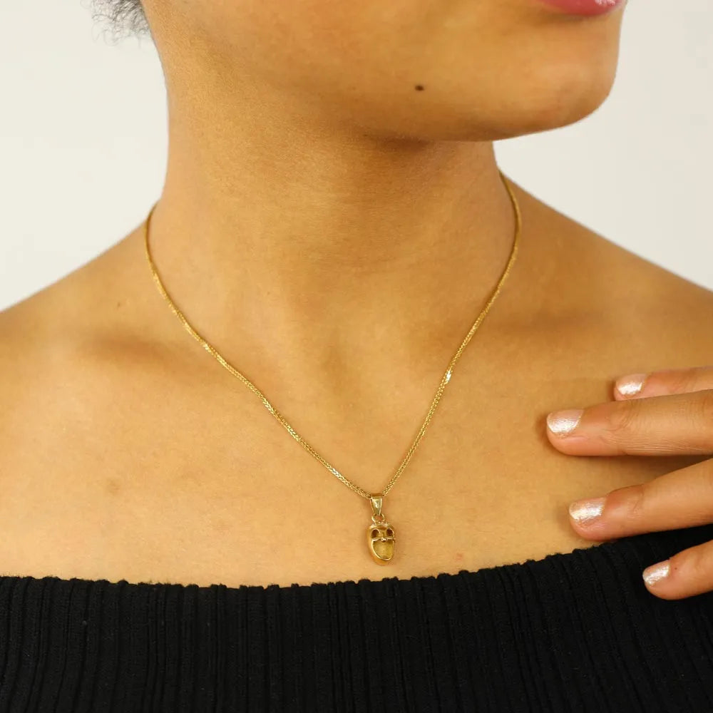 18k Yellow Gold Pendant - "Slipper" Design
