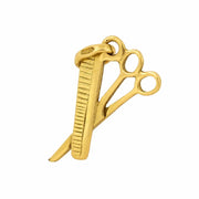 Pendentif en Or jaune 18k - Motif "Ciseaux et Peigne"