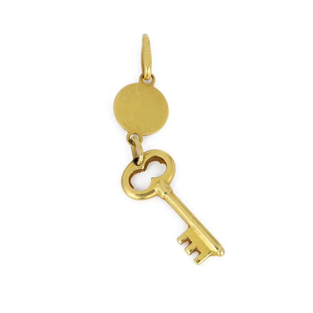 Pendentif en Or jaune 18k - Motif "Clef - Della Felicità"