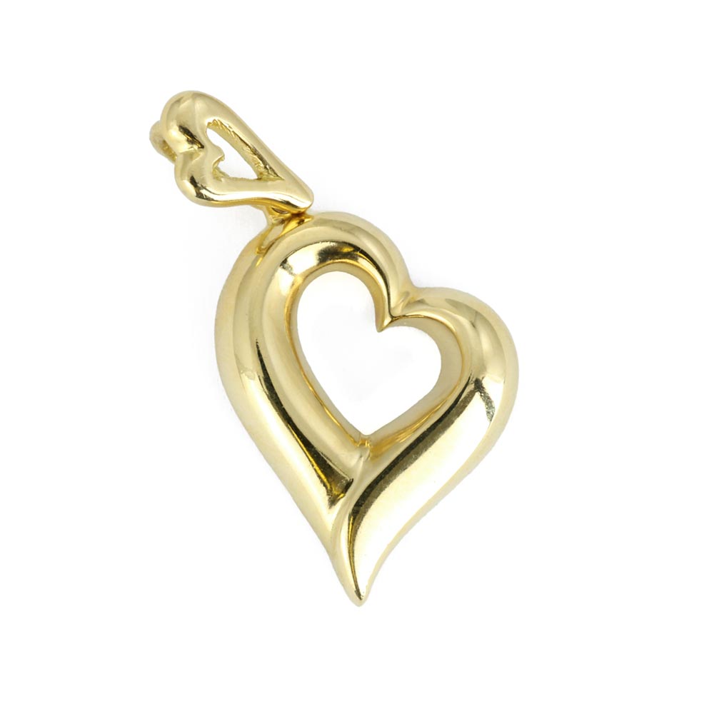 Pendentif en Or jaune 18k - Motif "Coeur stylisé"