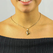 Pendentif en Or jaune 18k - Motif "Coeur stylisé"