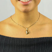 Pendentif en Or jaune 18k - Motif "Coeur stylisé"