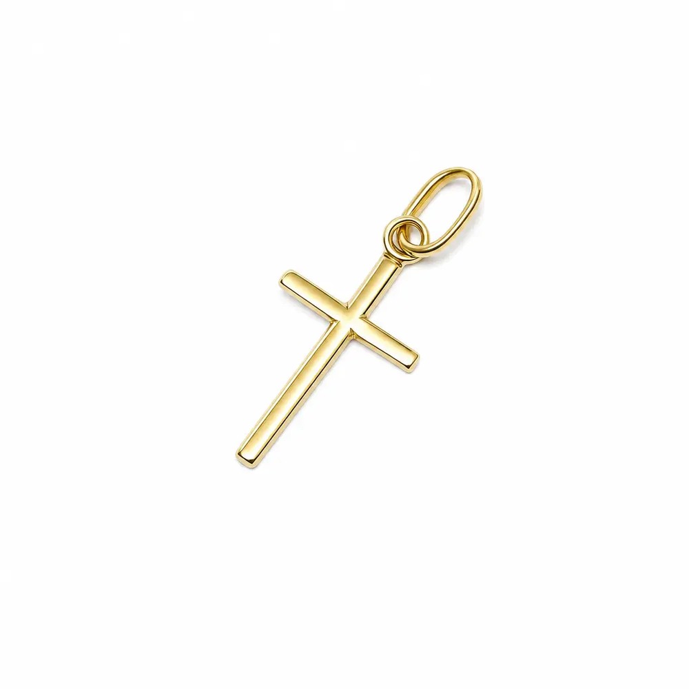 Pendentif en Or jaune 18k - Motif "Croix Chrétienne"