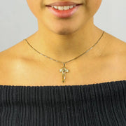 Pendentif en Or jaune 18k - Motif "Croix avec Jésus"