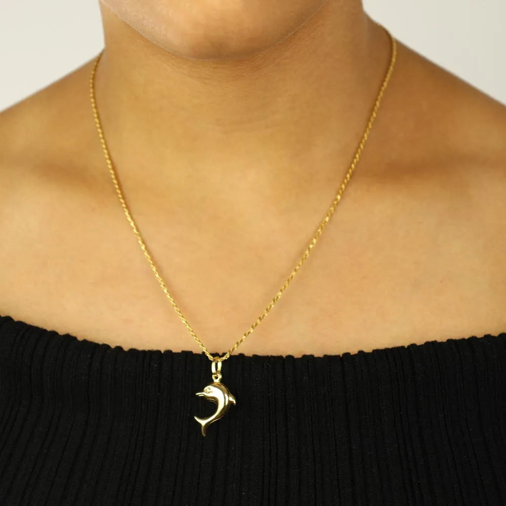 Pendentif en Or jaune 18k - Motif "Dauphin"