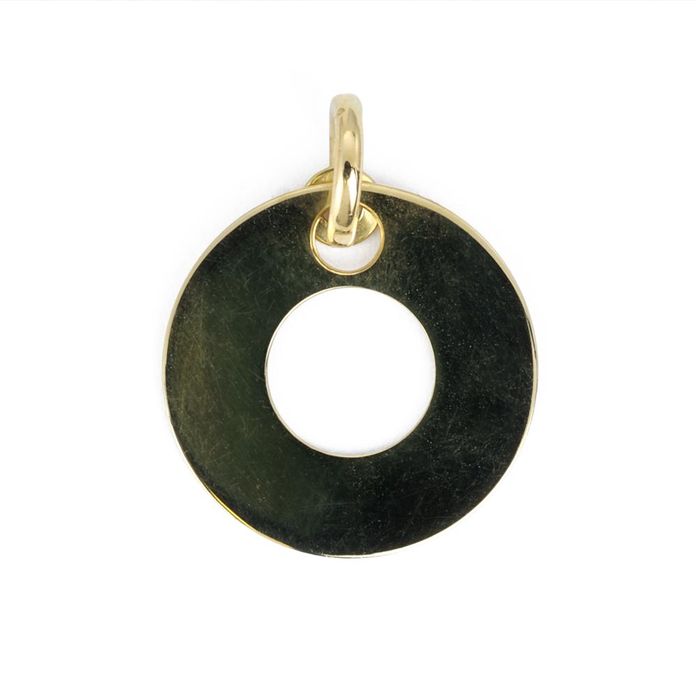 Pendentif en Or jaune 18k - Motif "Disque ajouré"