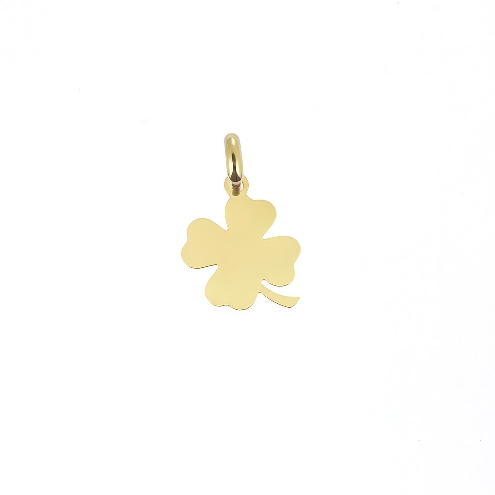 Pendentif en Or jaune 18k - Motif "Trèfle à 4 Feuilles"