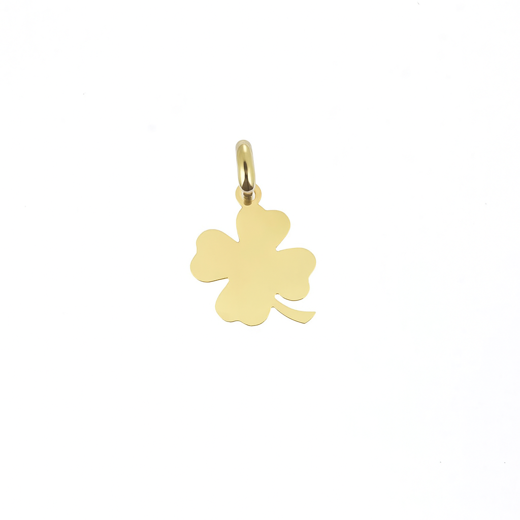 Pendentif en Or jaune 18k - Motif "Trèfle à 4 Feuilles"