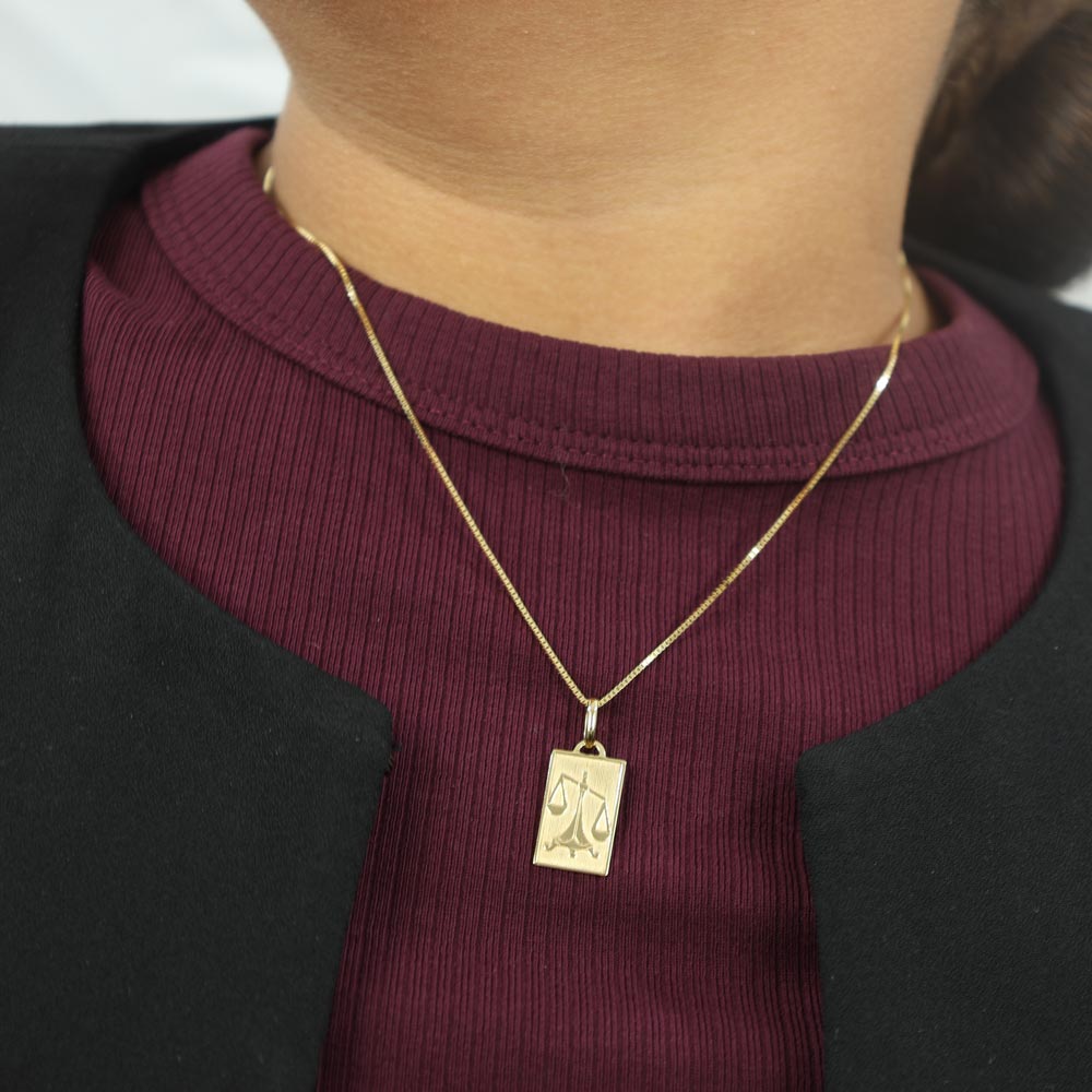 Pendentif en Or jaune 18k - Signe astrologique "Balance"