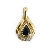 Pendentif en Or jaune 18k avec Saphir