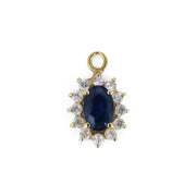 Pendentif en Or jaune 18k avec Saphir et Diamants