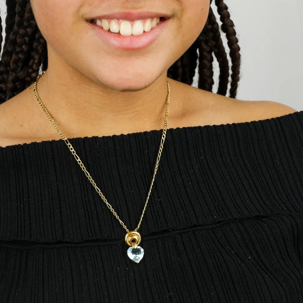 Pendentif en Or jaune 18k avec Topaze