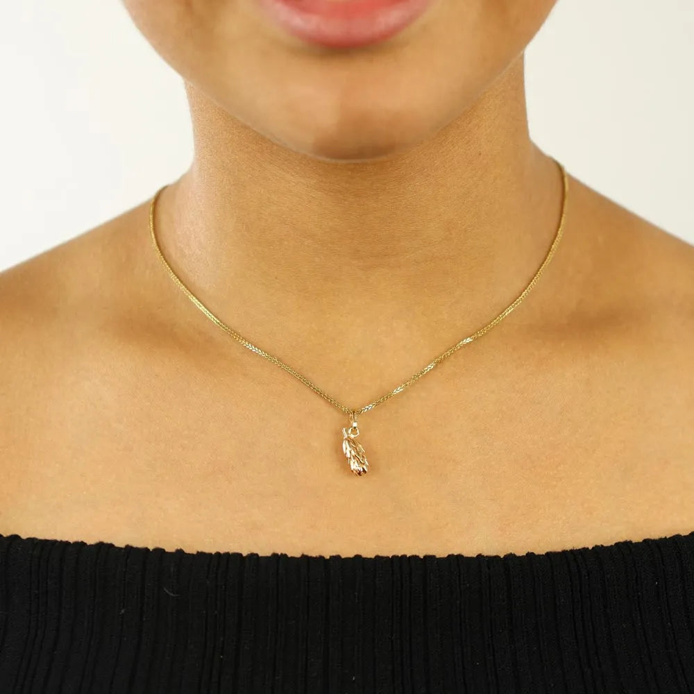Pendentif en or jaune 18k - Motif "Epis de blé"