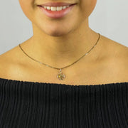 Pendentif en or jaune 18k - Motif "Feuille d'érable"