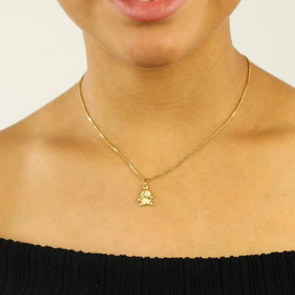 Pendentif en or jaune 18k - Motif "Fleur"