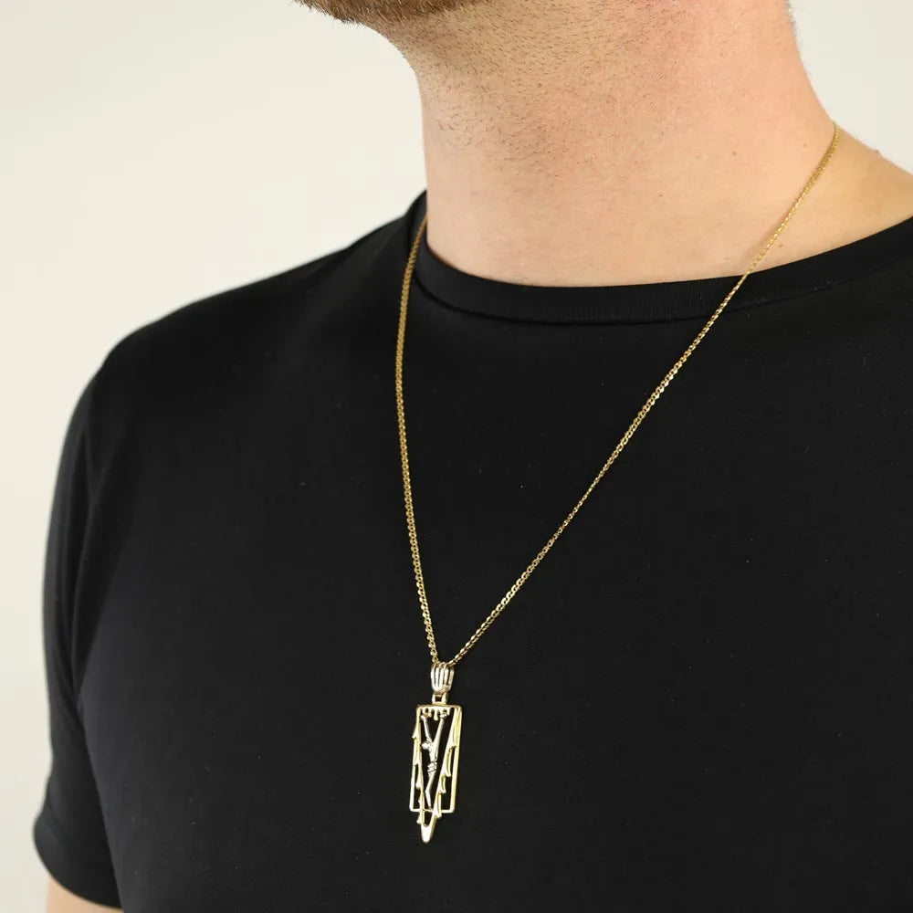 Pendentif en or jaune 18k - Motif "Jésus"