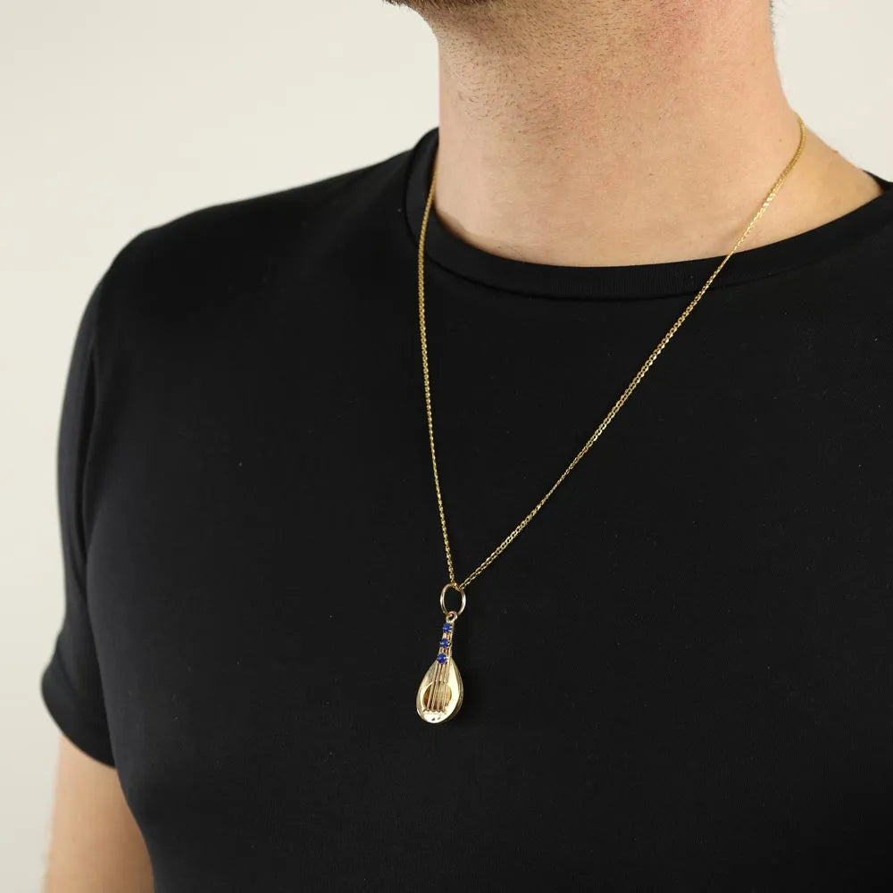 Pendentif en or jaune 18k - Motif "Luth"