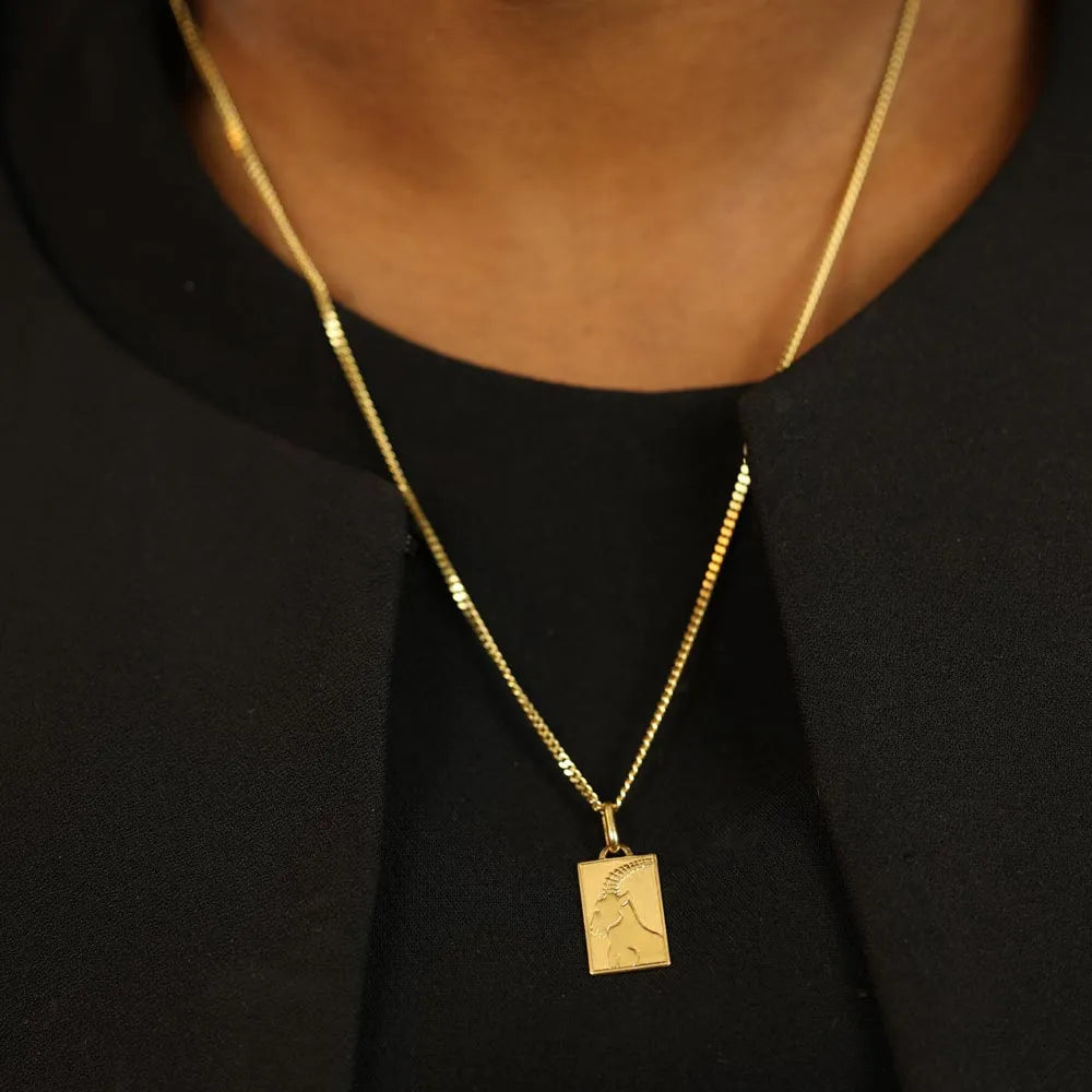 Pendentif en or jaune 18k - Motif "Signe du zodiaque Capricorne"