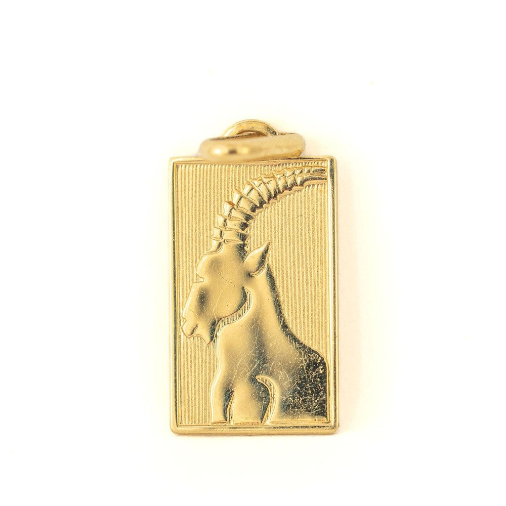 Pendentif en or jaune 18k - Motif "Signe du zodiaque Capricorne"