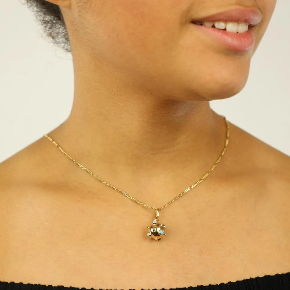 Pendentif en or jaune 18k - Motif "Spoutnik"