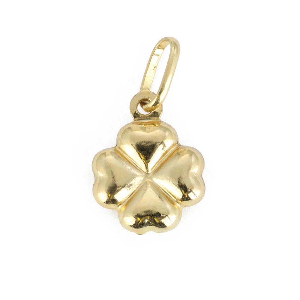 Pendentif en or jaune 18k - Motif "Trèfle à quatre feuilles"