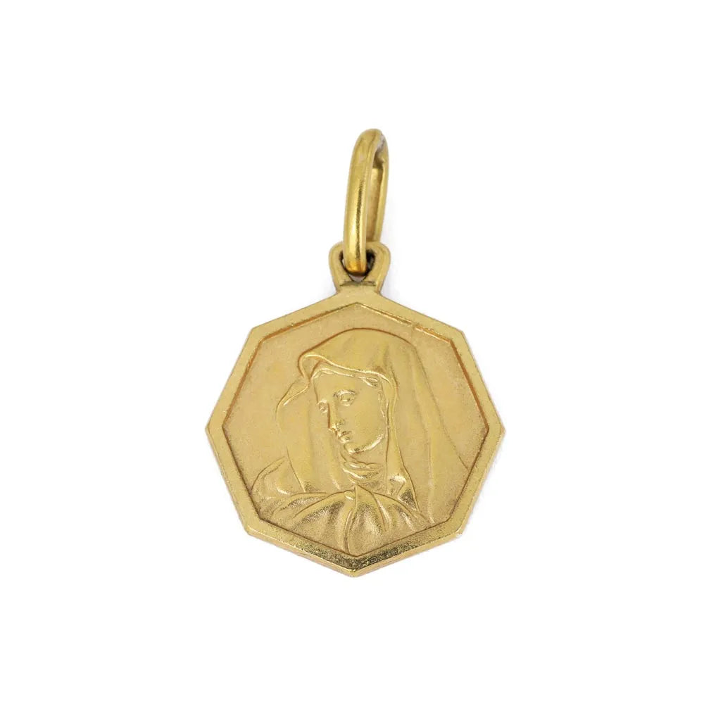 Pendentif en or jaune 18k - Motif "Vierge Marie"
