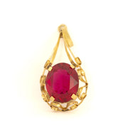 Pendentif or jaune 18k avec Verre taillé