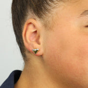 Puces d'oreilles en Or jaune et blanc 18k