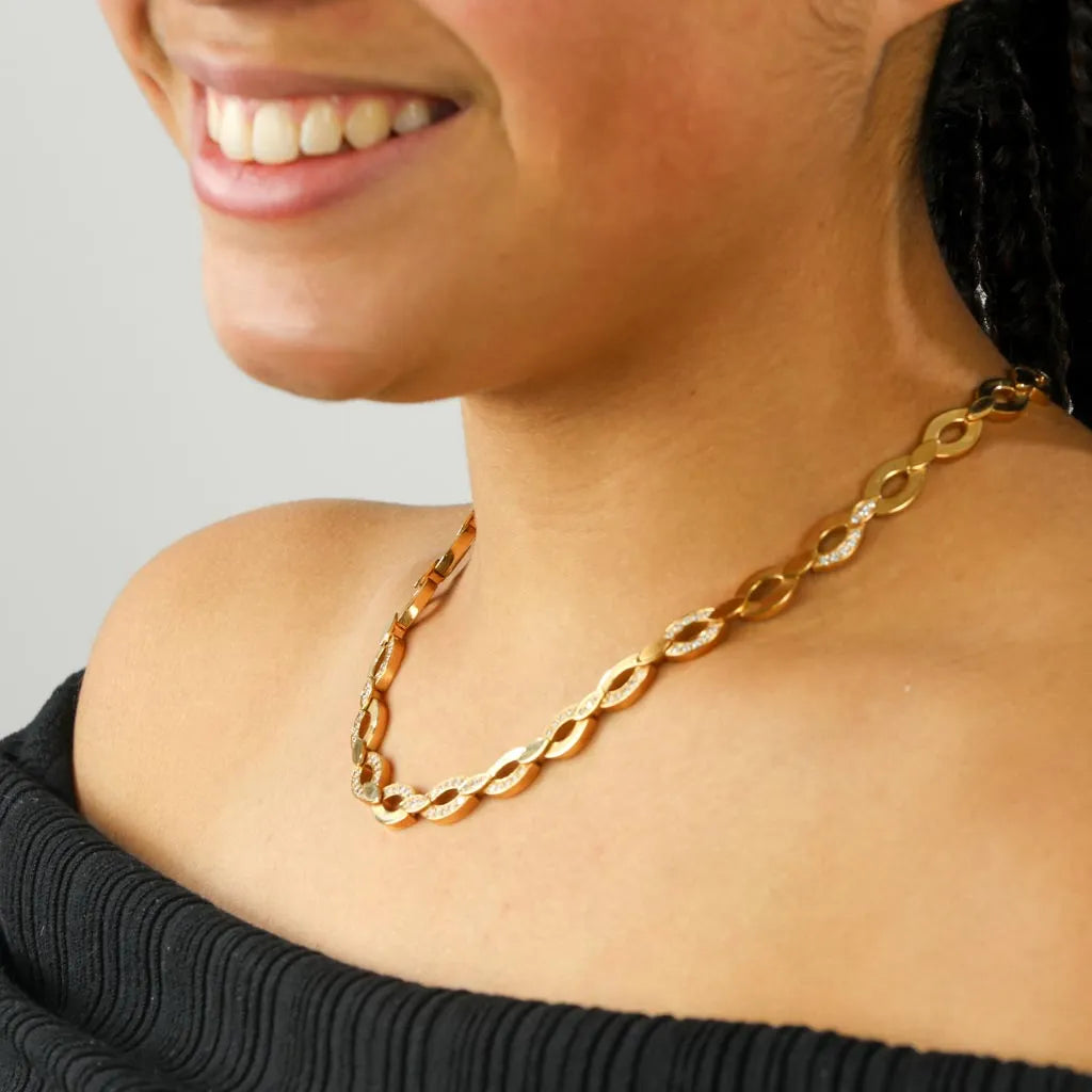 Cartier 18K Yellow Gold and Diamond Necklace