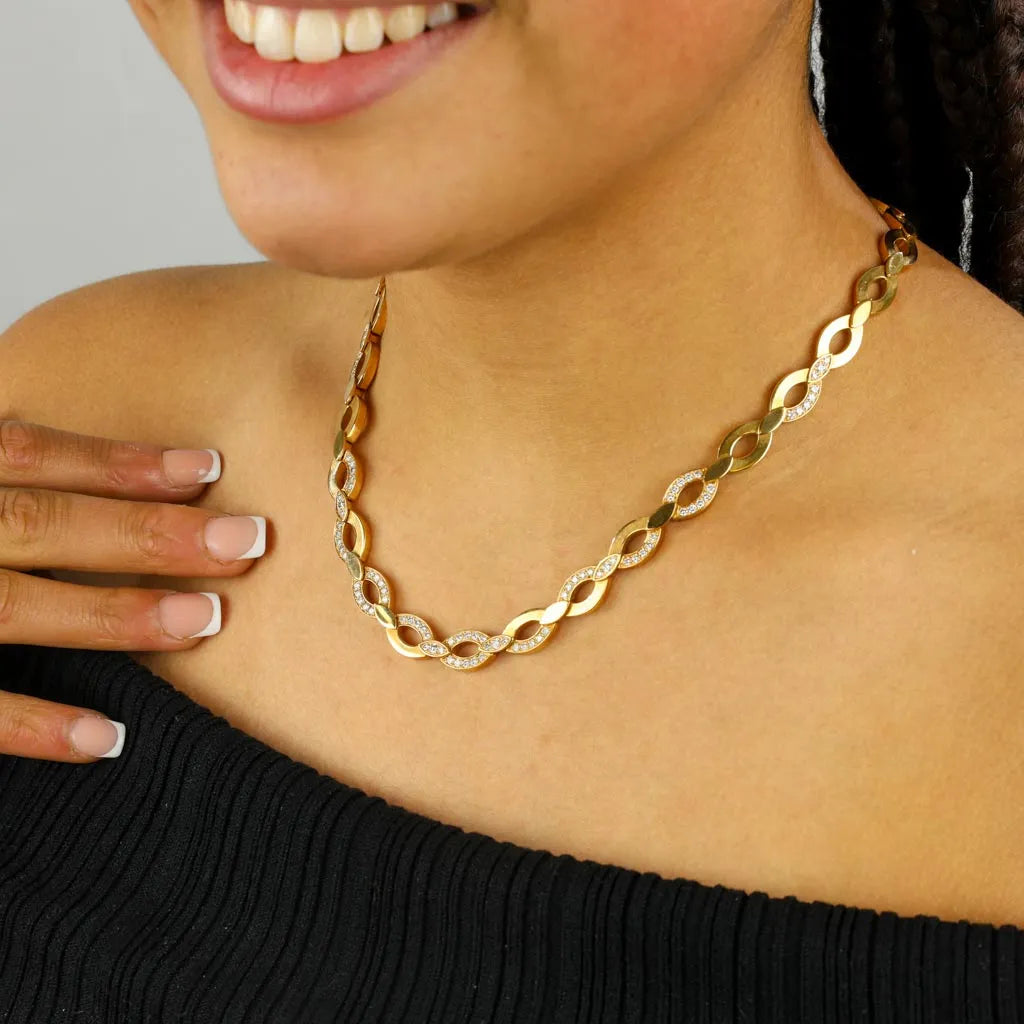 Collier Cartier en Or jaune 18k avec Diamants