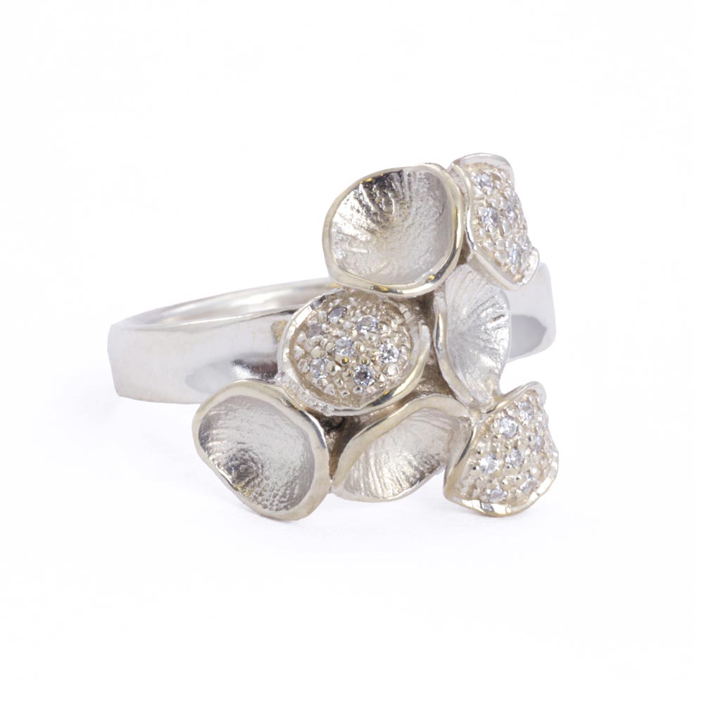 Bague et Pendentif en Argent - Chris Alexxa - Collection Pollen