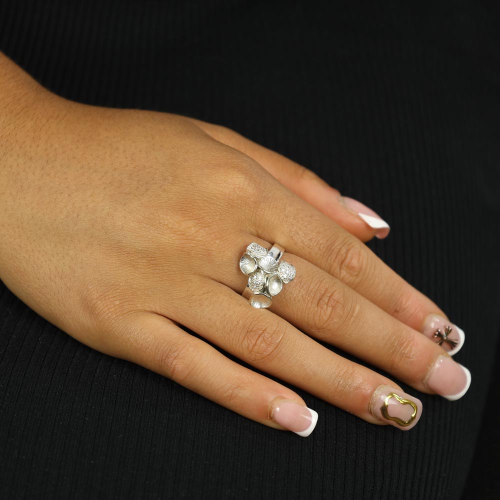 Bague et Pendentif en Argent - Chris Alexxa - Collection Pollen