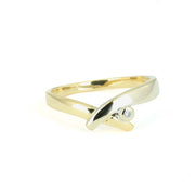 Bague deux Ors 18k avec Diamant