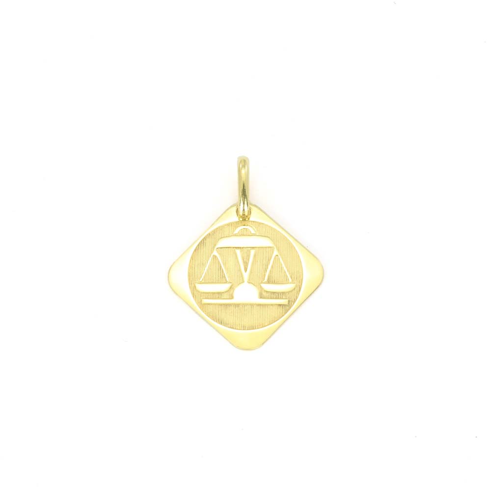 Pendentif en Or jaune 18k - Signe astrologique "Balance"