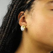 Boucles d'oreilles en Or jaune 18k et Perles