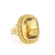 Bague en Or jaune 18k avec Citrine