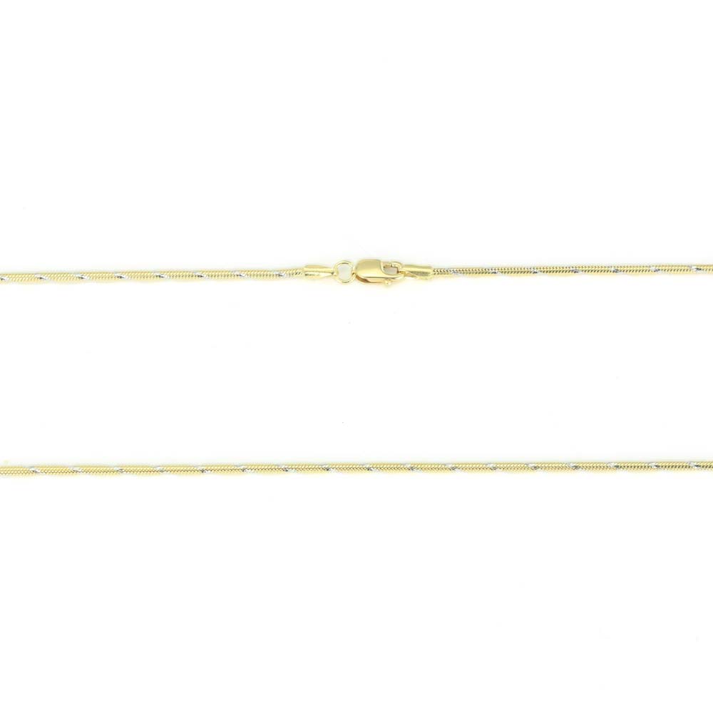 Chaine deux Ors 18k - Maille "Serpent"