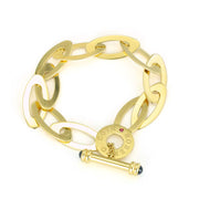 Bracelet "Roberto Coin" en Or jaune 18k avec Saphir et Rubis