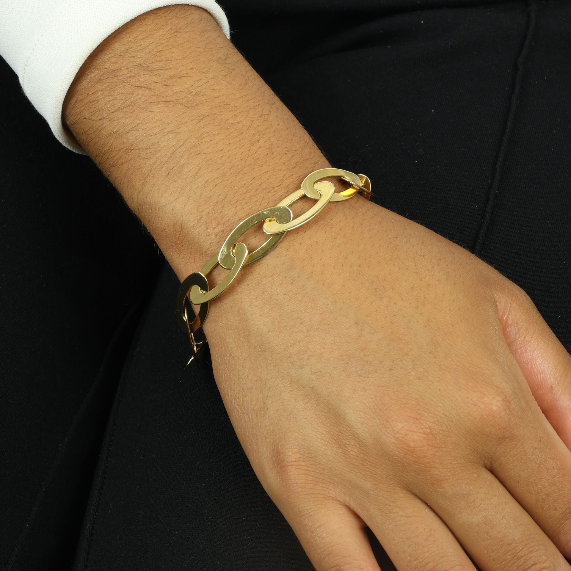 Bracelet "Roberto Coin" en Or jaune 18k avec Saphir et Rubis