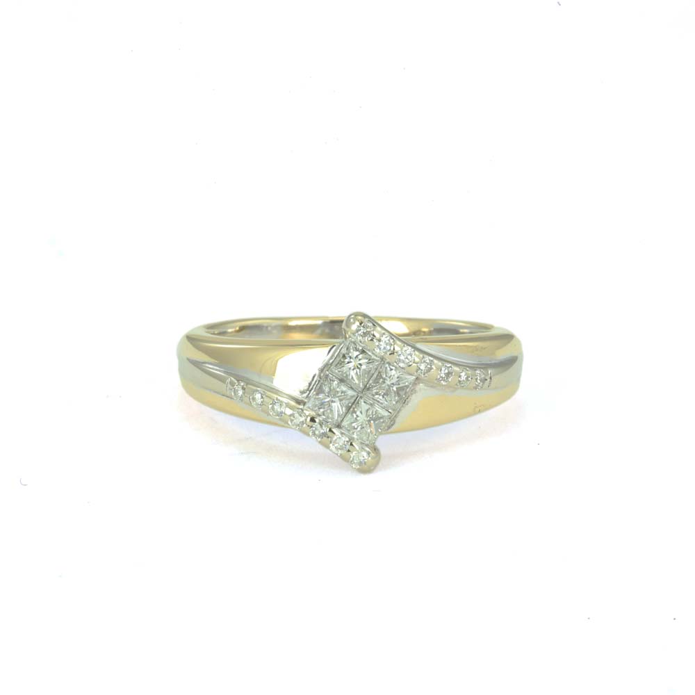 Bague en Or blanc 18k avec Diamants