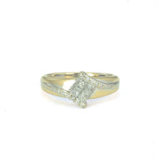 Bague en Or blanc 18k avec Diamants