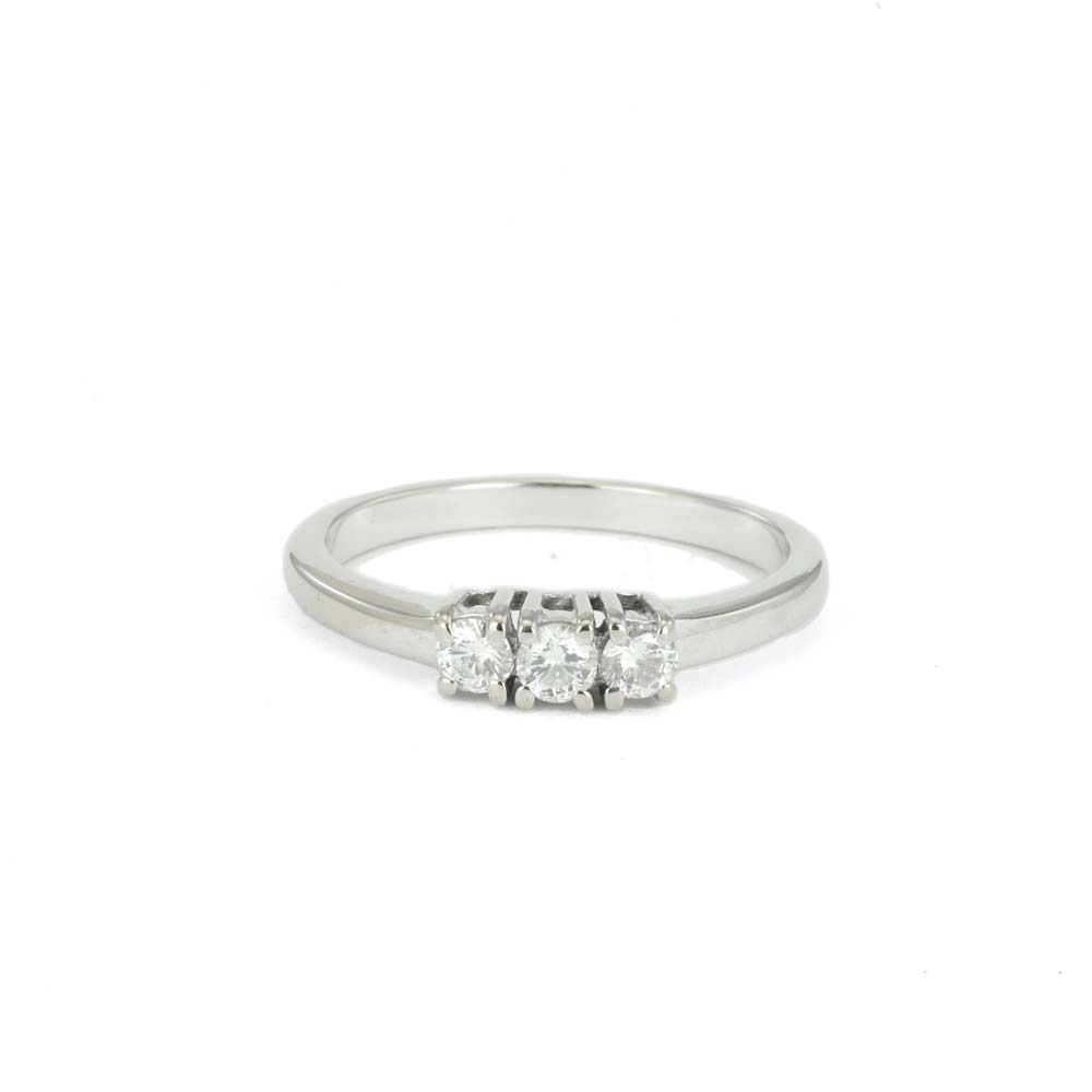 Bague en Or blanc 18k avec Diamants