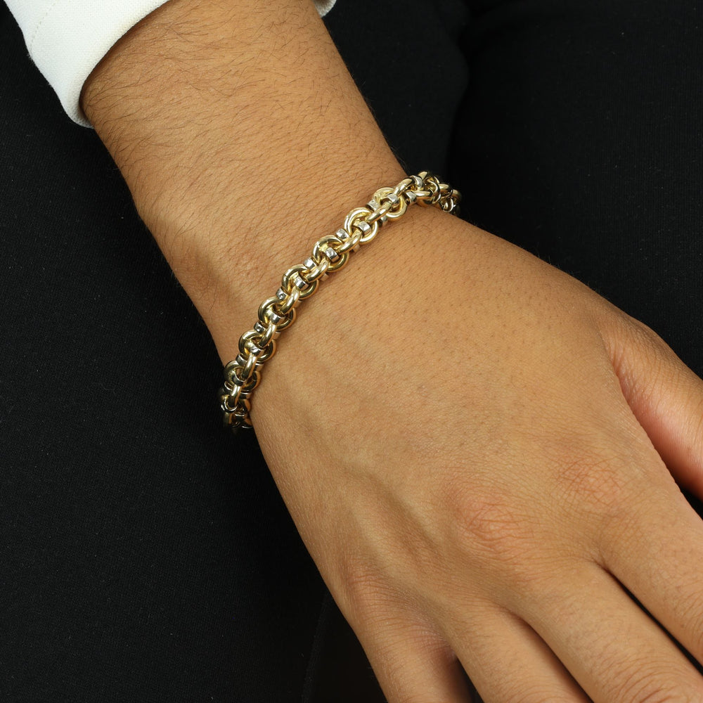 Bracelet deux Ors 18k - Maille Boule