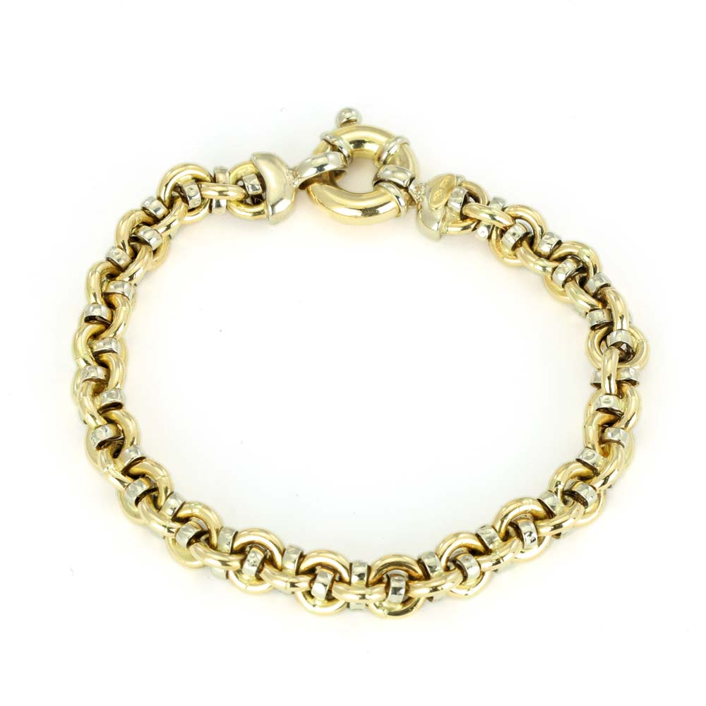 Bracelet deux Ors 18k - Maille Boule