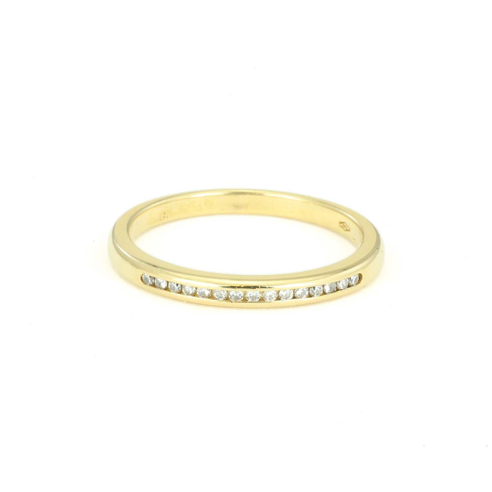 Bague en Or jaune 18k avec Diamants