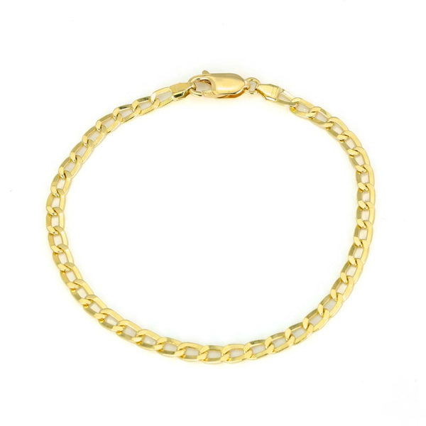 Bracelet en Or jaune 18k - Maille "Forçat"