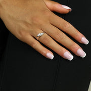Bague en Or blanc 18k avec Diamants